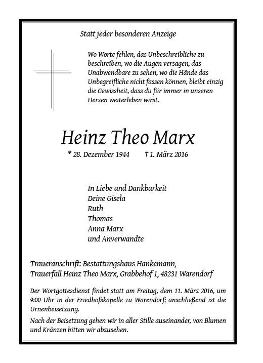 Marx, Heinz Theo