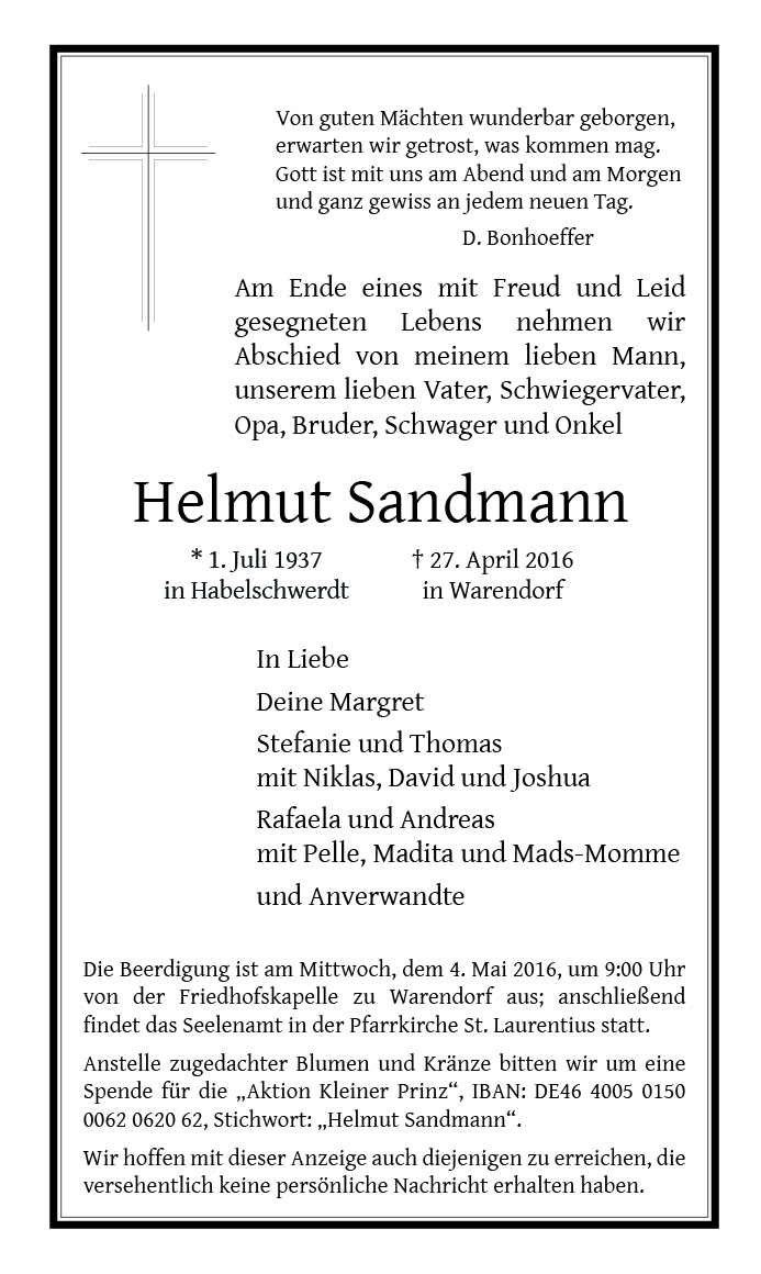 Sandmann, Helmut