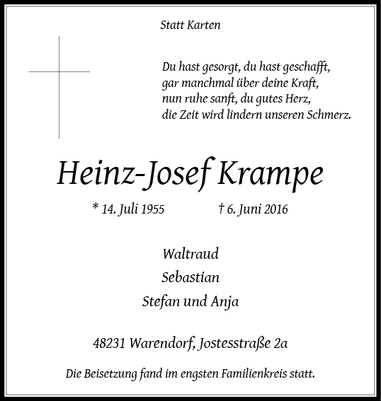 Krampe, Heinz-Josef