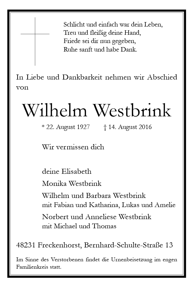 Westbrink, Wilhelm
