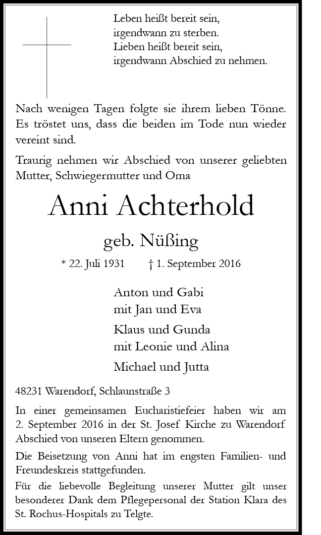 Achterhold, Anni