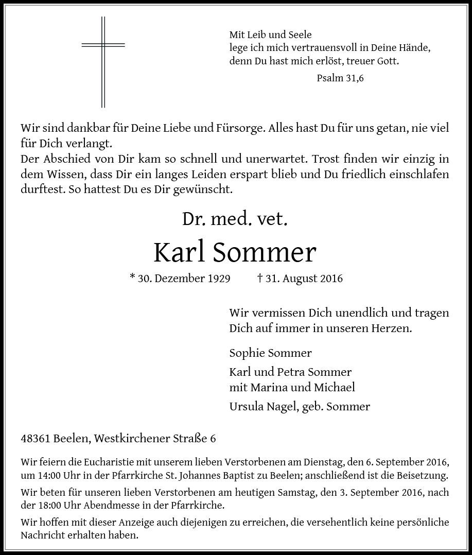Sommer, Dr. Karl